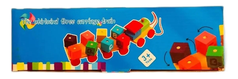 TREN DE BLOQUES DE MADERA CON NUMEROS PARA NIÑOS - 3