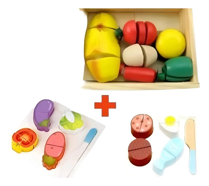 COCINA DE JUGUETE INFANTIL CON FRUTAS DE MADERA - 2