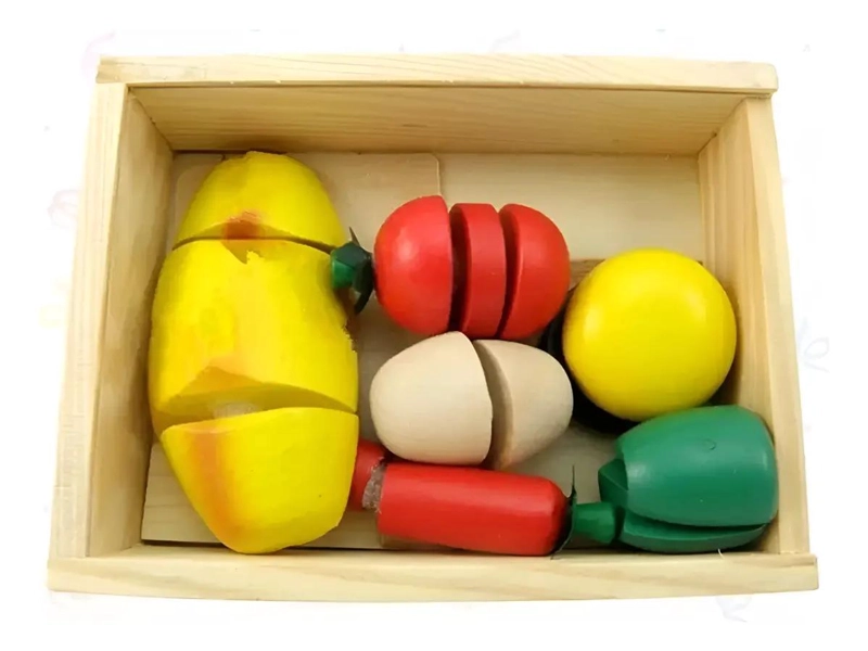 COCINA DE JUGUETE INFANTIL CON FRUTAS DE MADERA - 3
