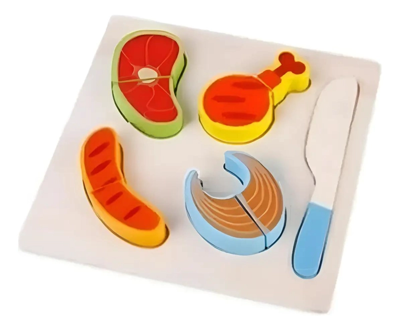 COCINA DE JUGUETE INFANTIL CON FRUTAS DE MADERA - 4