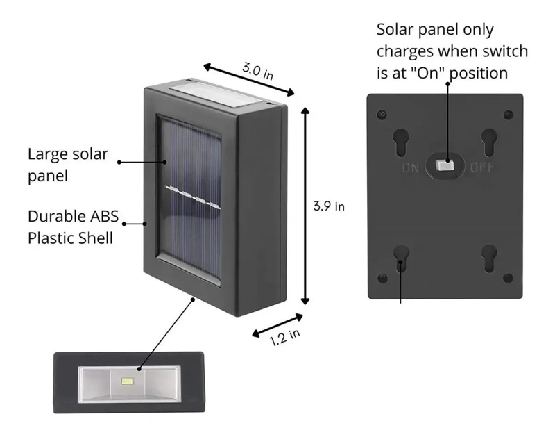 PACK 4 FOCOS LED SOLAR PARA JARDIN EXTERIOR - 1