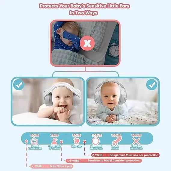 AUDIFONOS PROTECTORES ANTI-RUIDO PARA BEBE S 2 EN 1 - 5