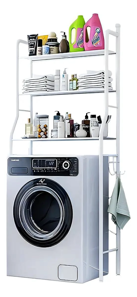 ESTANTE METALICO ORGANIZADOR PARA LAVADORA Y BAÑO 3 NIV. - 1