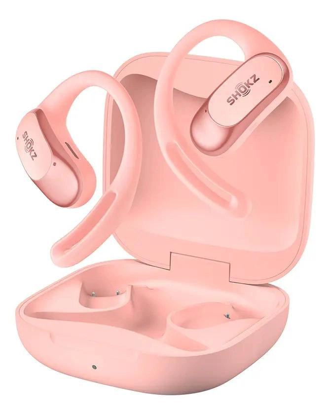 AUDIFONOS BLUETOOTH OPENFIT AIR CON LUZ AZUL ROSA - 1