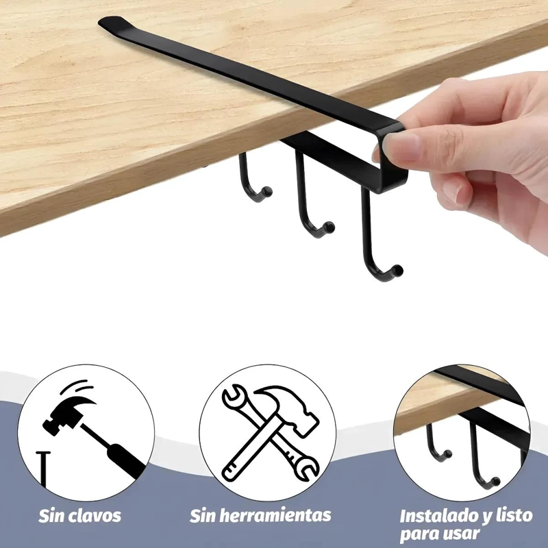 SET 4 GANCHOS COLGANTES PARA COCINA Y BAÑO - 4