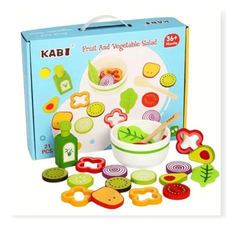 ENSALADERA DE MADERA PARA JUEGO INFANTIL - 3