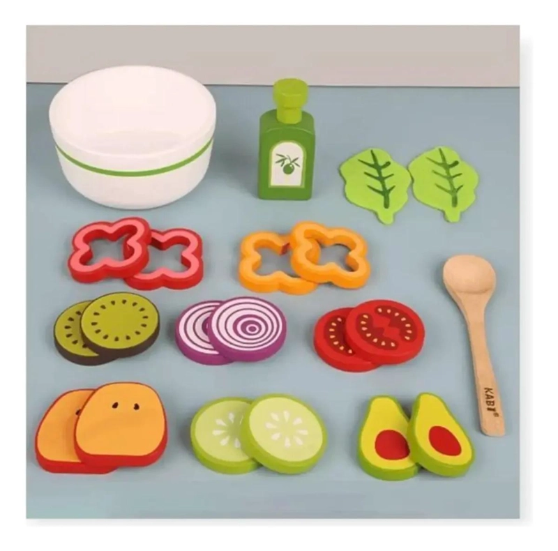ENSALADERA DE MADERA PARA JUEGO INFANTIL - 4