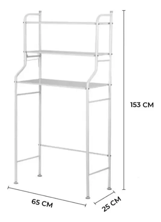 ORGANIZADOR METALICO DE 3 NIVELES PARA LAVADORA Y BAÑO - 2