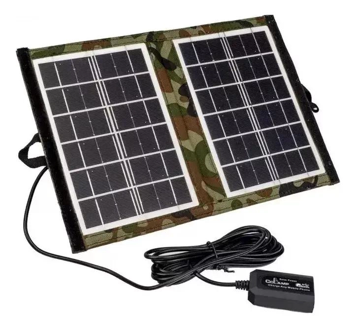 PANEL SOLAR PORTATIL 6V 7W CON PUERTO USB - 1