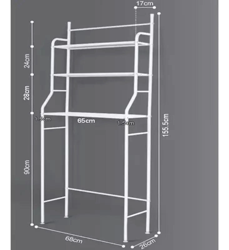 ORGANIZADOR METALICO DE 3 NIVELES PARA LAVADORA Y BAÑO - 3