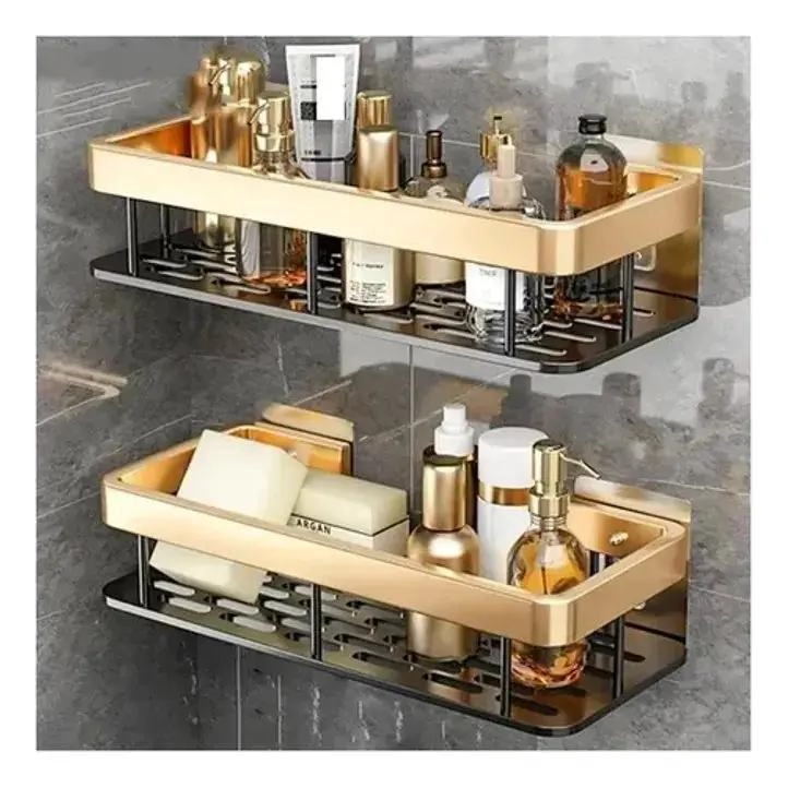 ORGANIZADOR DE DUCHA ADHESIVO CON REPISA PARA BAÑO - 2