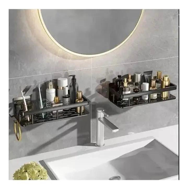 ORGANIZADOR DE DUCHA ADHESIVO CON REPISA PARA BAÑO - 3