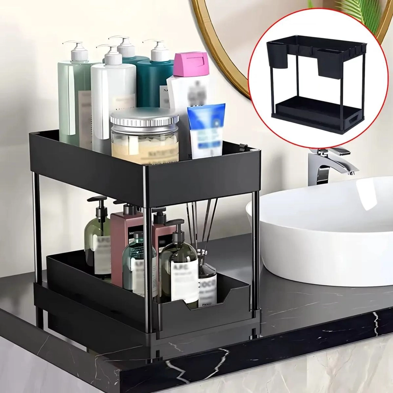 ORGANIZADOR DESLIZANTE MULTIUSO 2 NIVELES PARA COCINA Y B - 2