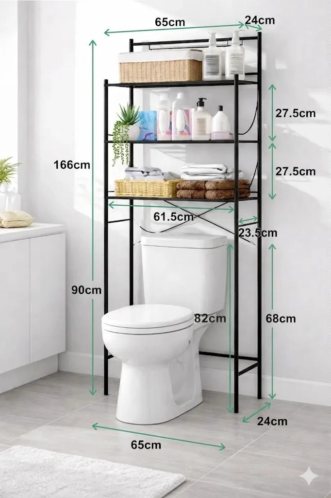 ORGANIZADOR DE BAÑO DE 3 NIVELES PARA INODORO O LAVANDER - 3