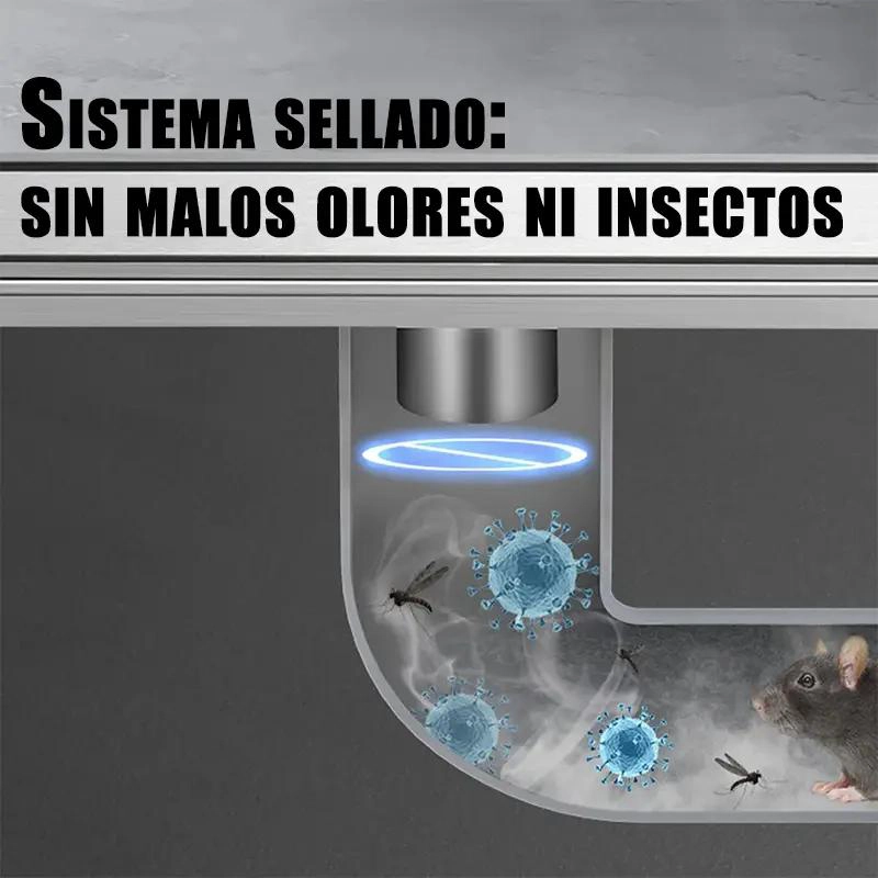 DESAGÜE DE PISO PARA DUCHA ACERO INOXIDABLE 50CM ANTIODOR - 5