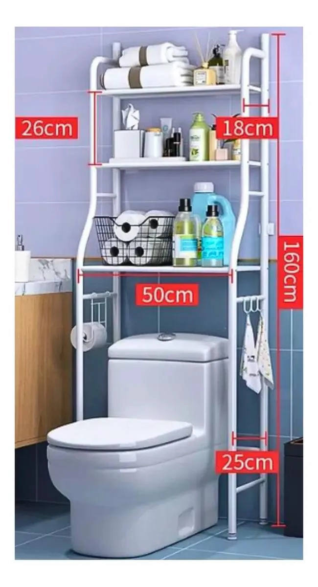 ORGANIZADOR DE BAÑO CON NIVELES PARA INODORO - 4