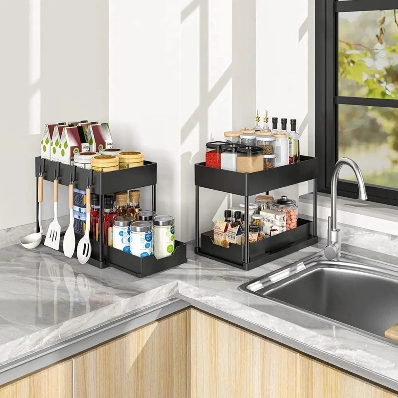 ORGANIZADOR MULTIFUNCIONAL DE 2 NIVELES PARA BAÑO Y CASA - 3