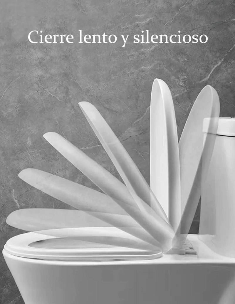ASIENTO ELONGADO PARA WC CON CIERRE SUAVE ANTIBACTERIAL - 3
