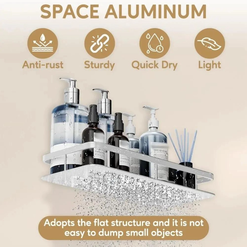 REPISA DE ALUMINIO DE 2 NIVELES PARA PARED - 2