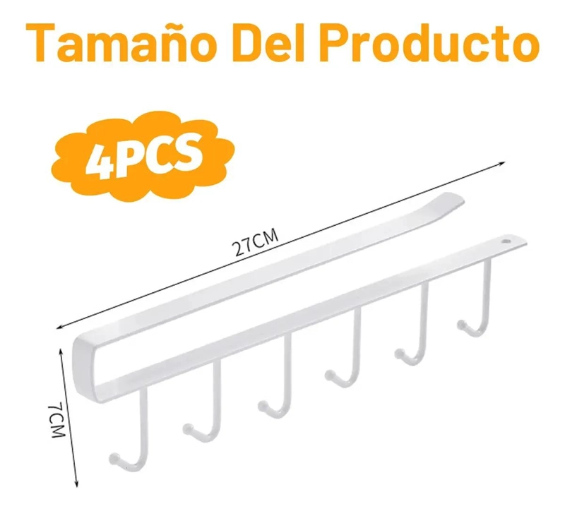 SET 4 GANCHOS COLGANTES PARA COCINA Y BAÑO - 3