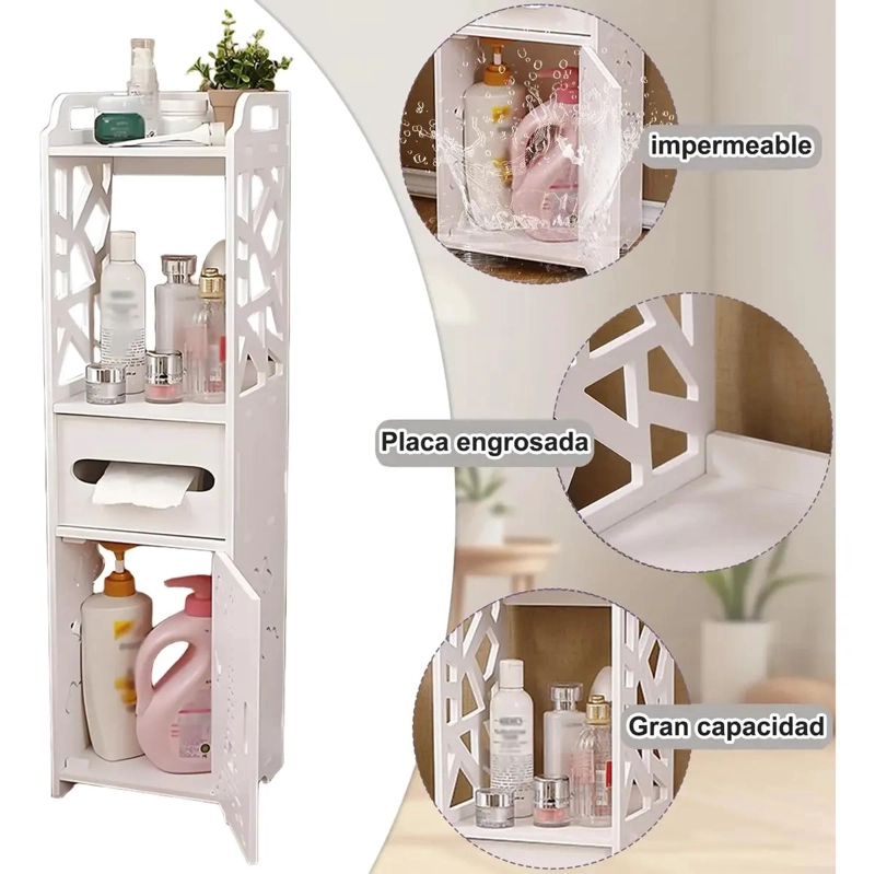 GABINETE ORGANIZADOR PARA BAÑO CON MULTIPLES COMPARTIDOS - 4