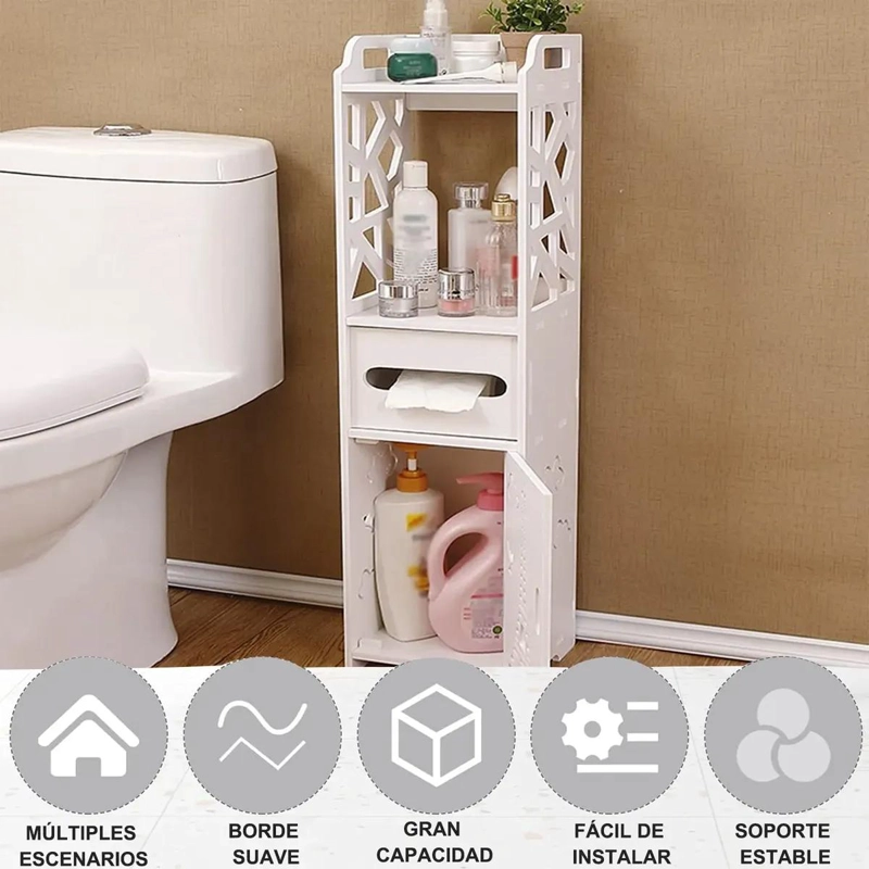 GABINETE ORGANIZADOR PARA BAÑO CON MULTIPLES COMPARTIDOS - 5