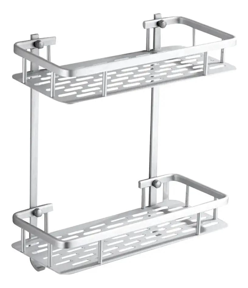 REPISA DE ALUMINIO DE 2 NIVELES PARA PARED - 1