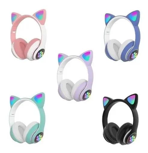 AUDIFONOS INALAMBRICOS BLUETOOTH CON LUCES DE COLORES - 2