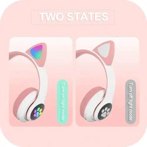 AUDIFONOS INALAMBRICOS BLUETOOTH CON LUCES DE COLORES - 4