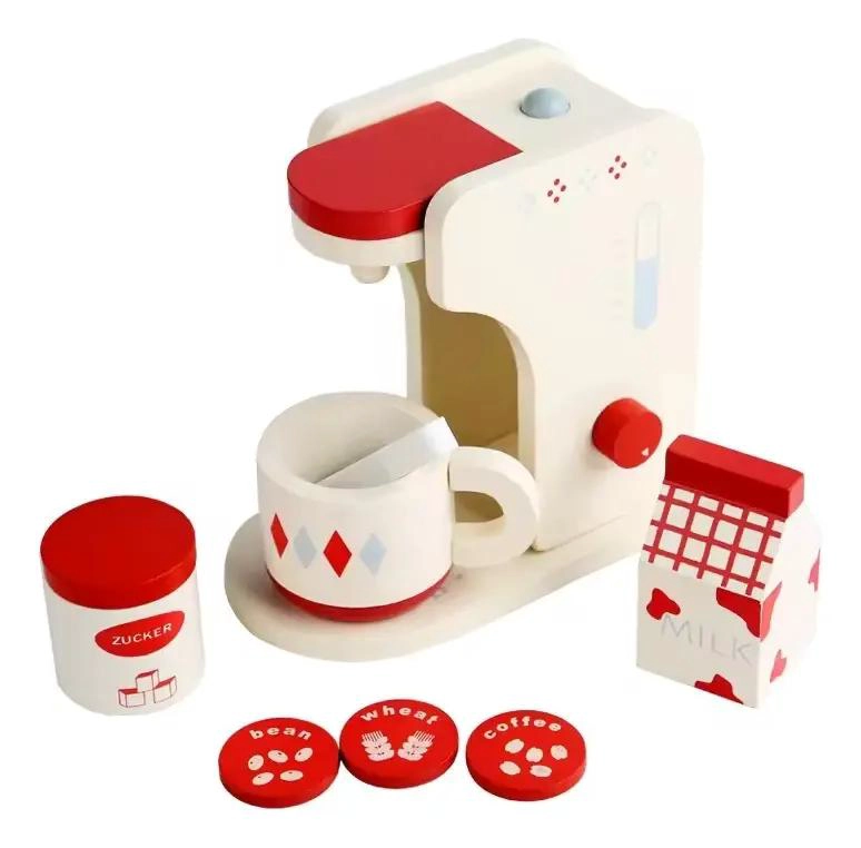 MINI CAFETERA DE MADERA PARA JUEGO INFANTIL - 1