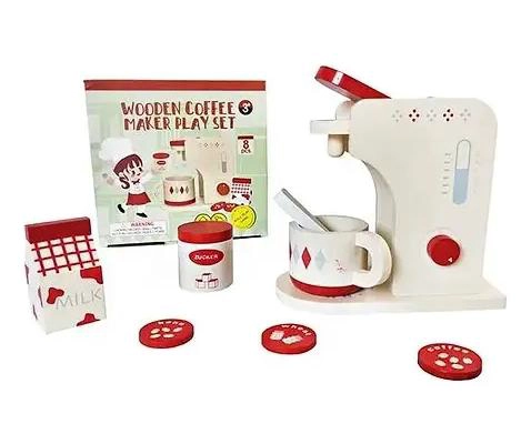MINI CAFETERA DE MADERA PARA JUEGO INFANTIL - 3