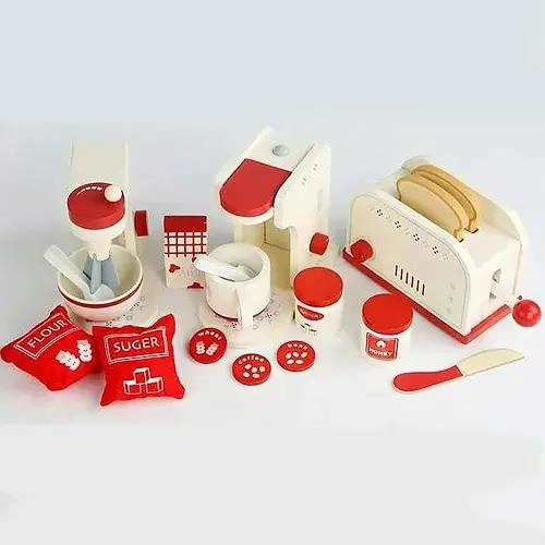 MINI CAFETERA DE MADERA PARA JUEGO INFANTIL - 5