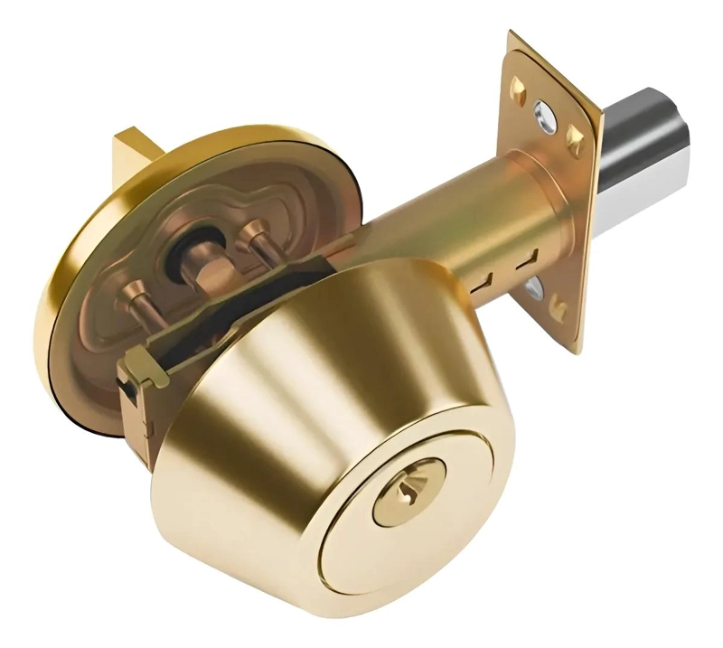 CHAPA CERROJO SEGURIDAD ACERO INOXIDABLE DORADO - 1