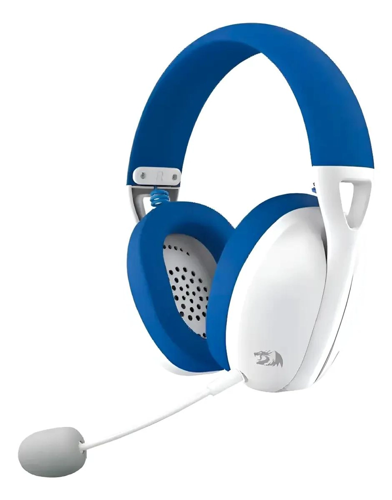 AUDIFONOS GAMER INALAMBRICOS BLANCO Y AZUL - 1