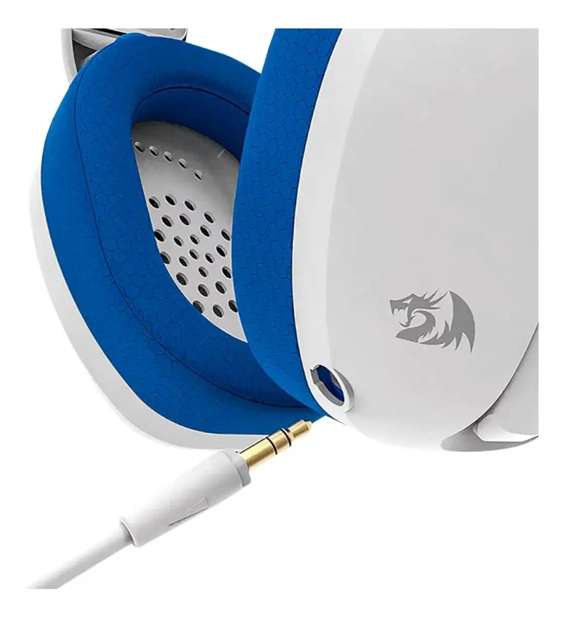 AUDIFONOS GAMER INALAMBRICOS BLANCO Y AZUL - 4
