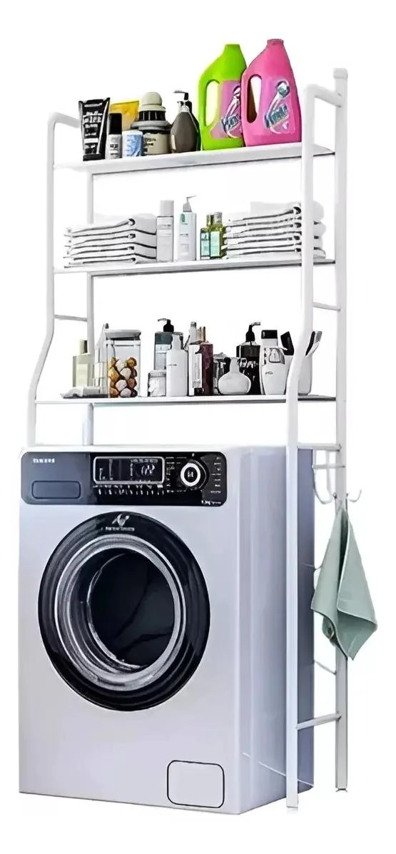 ORGANIZADOR METALICO DE 3 NIVELES PARA LAVADORA Y BAÑO - 1