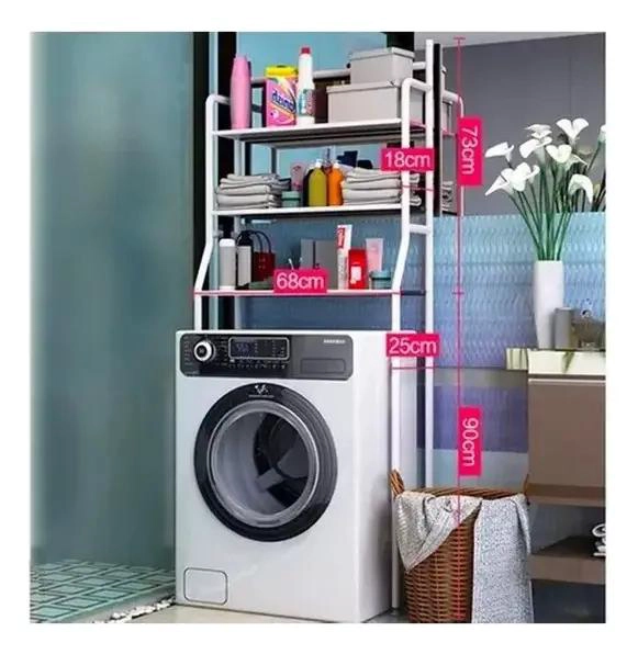 ORGANIZADOR METALICO DE 3 NIVELES PARA LAVADORA Y BAÑO - 2