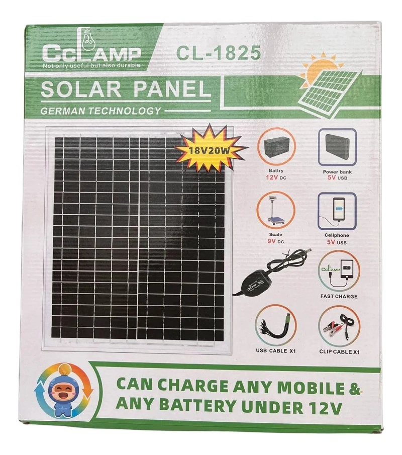 PANEL SOLAR PORTATIL 20W MONOCRISTALINO - 4