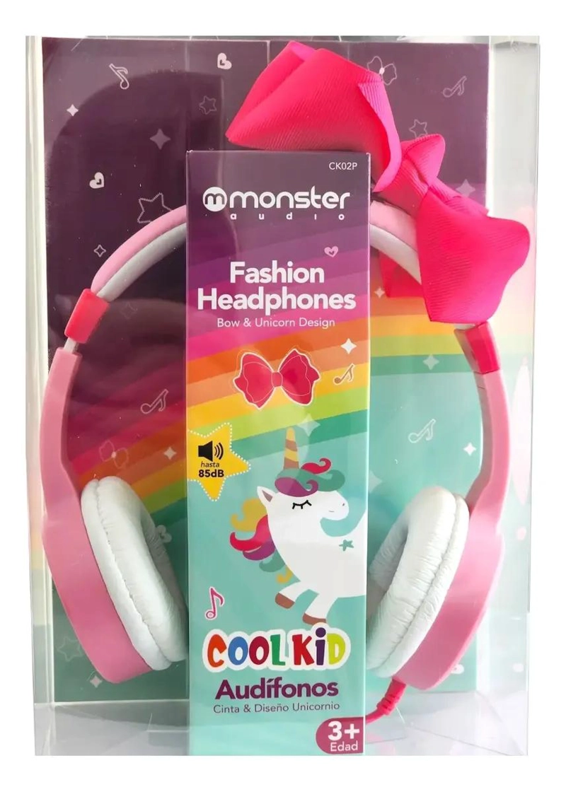 AUDIFONO INFANTIL CON DISEÑO DE UNICORNIO Y LAZO - 5