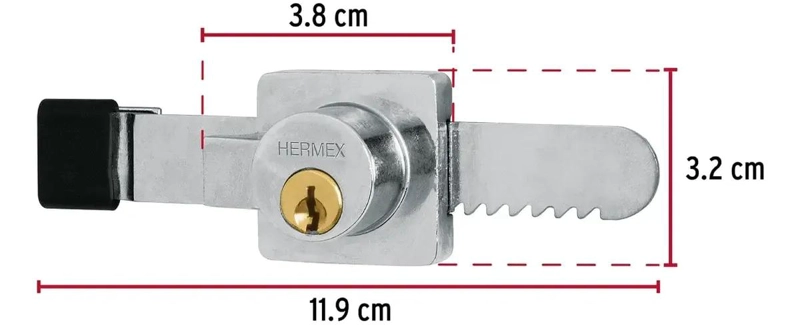 CERRADURA PARA VITRINA CON 2 LLAVES - 4