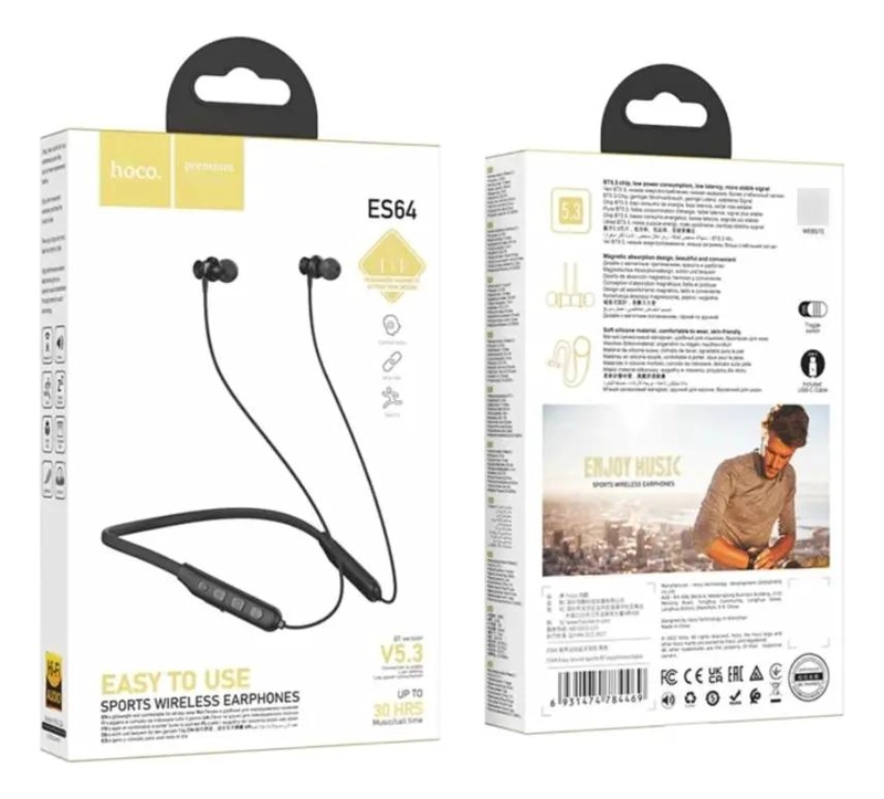 AUDIFONOS BLUETOOTH IN EAR DEPORTIVOS NEGRO - 4
