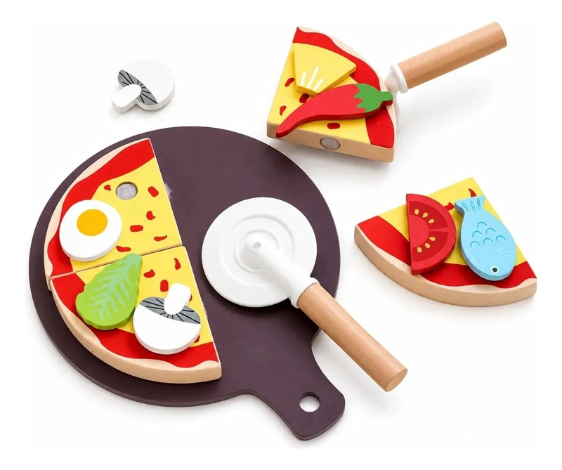 JUEGO DIDACTICO DE COCINA CON SET DE PIZZA Y UTENSILIOS - 1