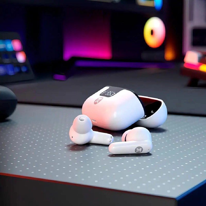 AUDIFONOS EARBUDS GAMER BLANCO CON MICROFONO - 3