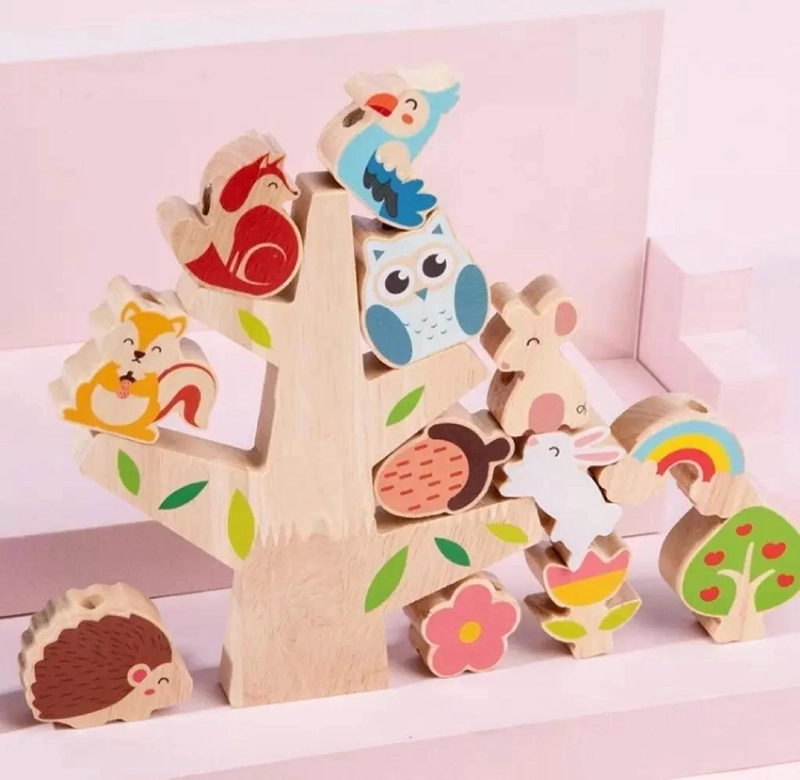 BLOQUES DE MADERA DIDACTICOS CON ANIMALES PARA EQUILIBRIO - 3