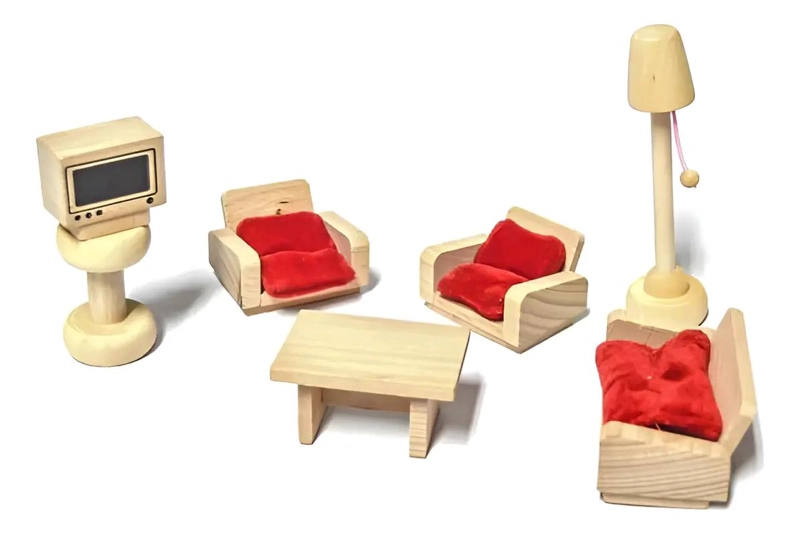 MINI MUEBLE DE MADERA PARA JUEGOS Y JUGUETES - 1