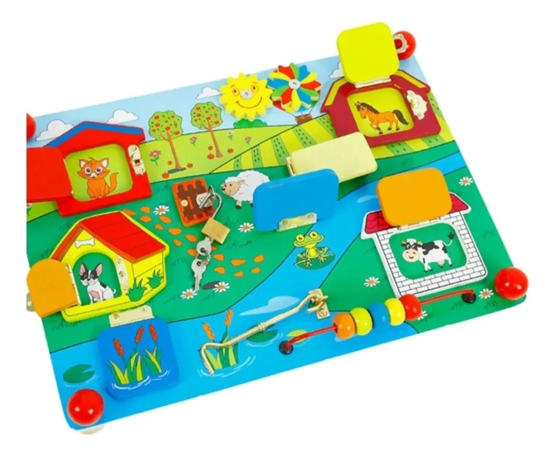 TABLERO SENSORIAL MONTESSORI DE MADERA DIDACTICO - 3