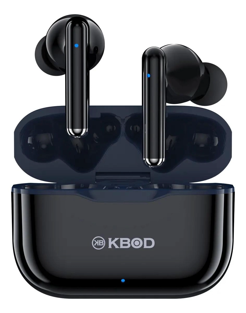 AUDIFONOS INALAMBRICOS BLUETOOTH 5.3 TWS TIPO C NEGROS - 1