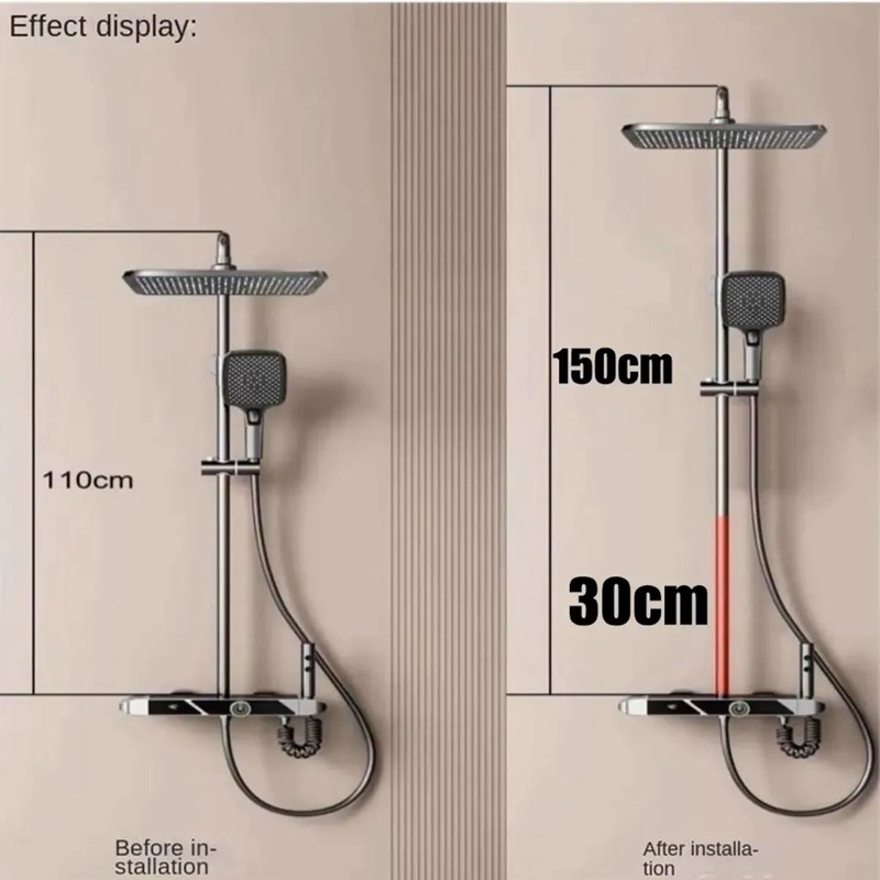 TUBO DE EXTENSION PARA COLUMNA DE DUCHA 30 CM - 4