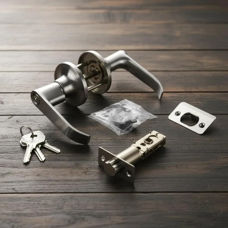 CERRADURA CON MANIJA PARA PUERTA DE RECAMARA O PRINCIPAL - 1