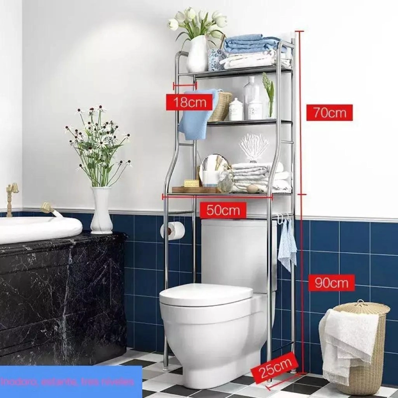 ORGANIZADOR DE 3 NIVELES PARA BAÑO E INODORO - 4